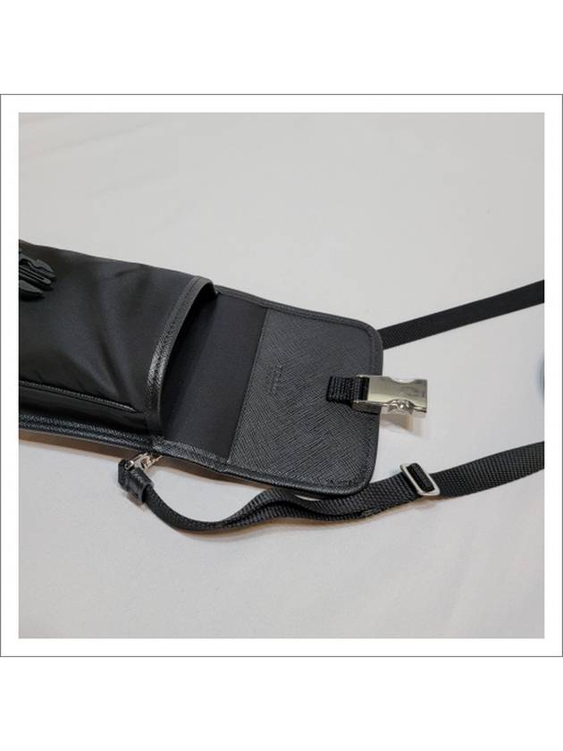 Re-Nylon Saffiano Leather Mini Bag Black - PRADA - BALAAN 7