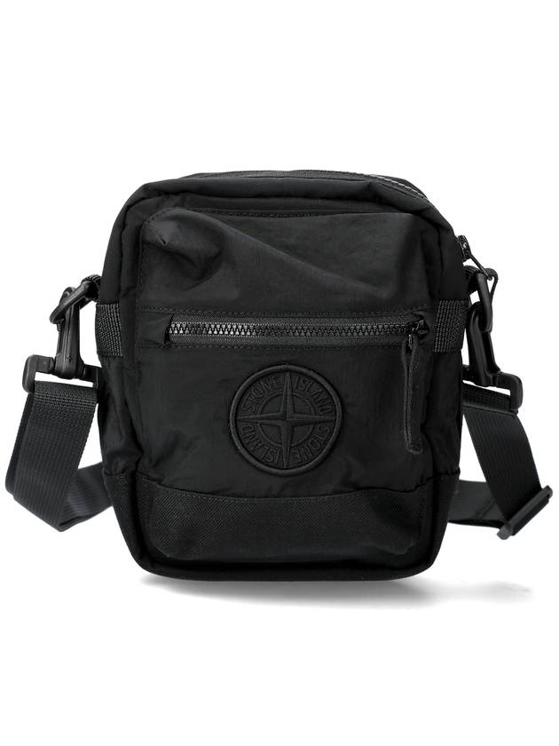 Logo Patch Cross Bag Black - STONE ISLAND - BALAAN 2