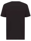 Embroidered Bee Cotton Jersey Short Sleeve T-Shirt Black - DIOR - BALAAN 4