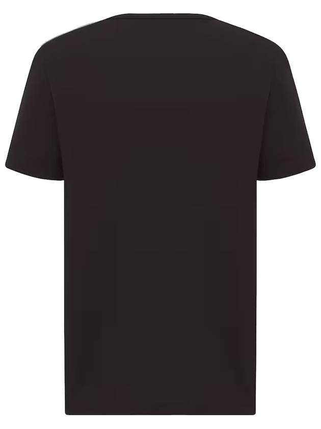 Embroidered Bee Cotton Jersey Short Sleeve T-Shirt Black - DIOR - BALAAN 4