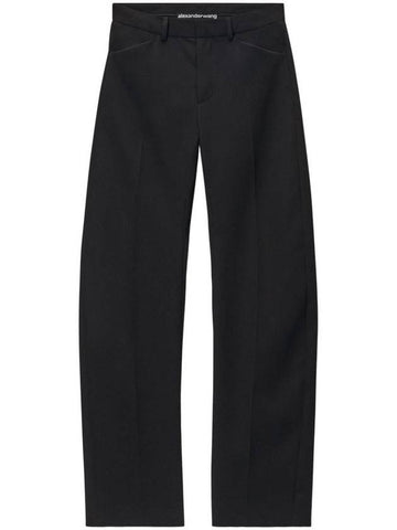 Alexander Wang Mid-Rise And Bow Leg Wool Trousers Clothing - ALEXANDER WANG - BALAAN 1