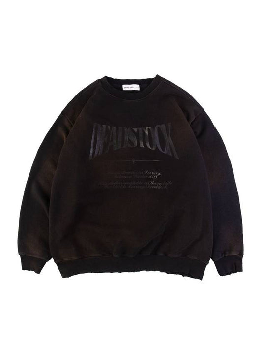 Men's Deadstock Sweatshirt Bleached Black 23FW010 - APEX DESIGN - BALAAN 2