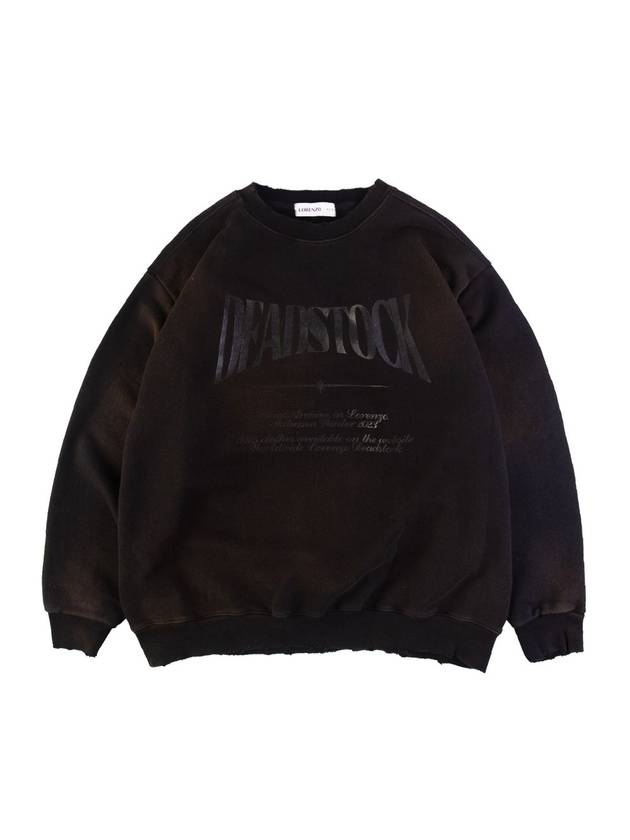 Men's Deadstock Sweatshirt Bleached Black - APEX DESIGN - BALAAN 1