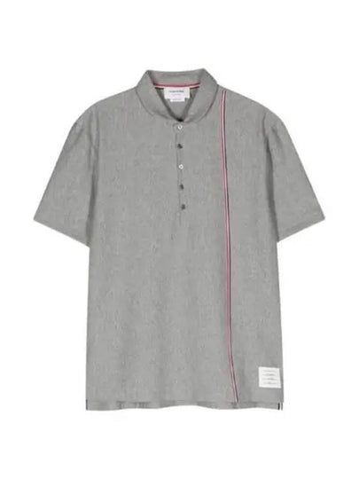 RWB Stripe Polo Shirt Grey - THOM BROWNE - BALAAN 2