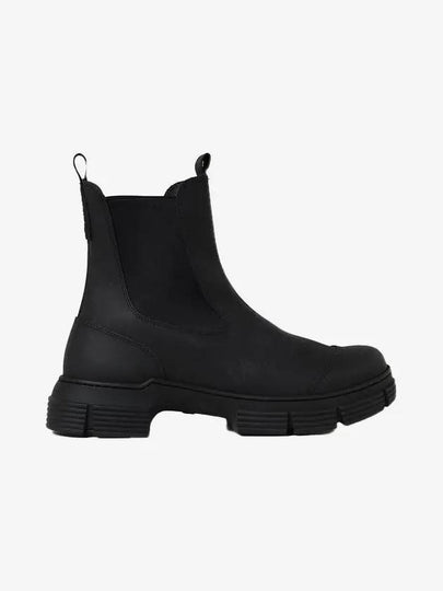 Women's Rubber City Chelsea Boots Black - GANNI - BALAAN 2