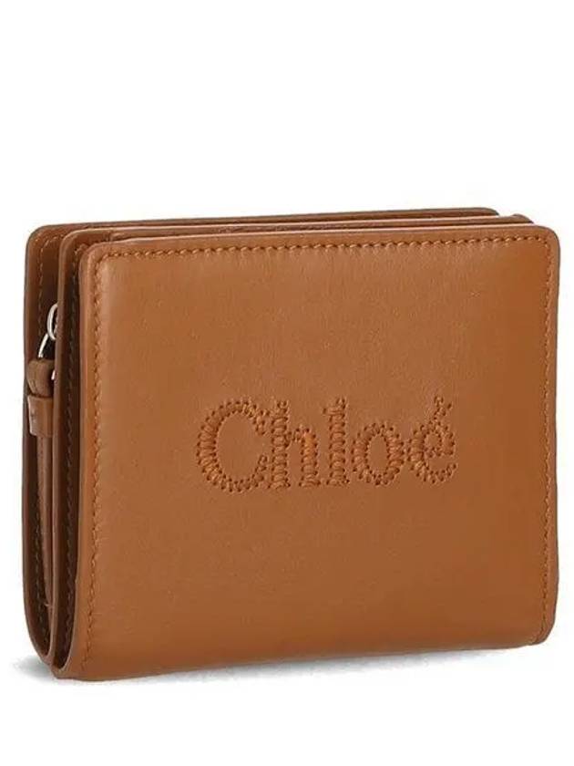 Sense Soft Leather Half Wallet Brown - CHLOE - BALAAN 2