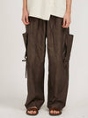 Crinkle Detachable Pocket Pants Brown MM221PT001BRN - MONTSENU - BALAAN 3