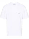 Embossed Logo Regular Fit Cotton Short Sleeve T-Shirt White - STONE ISLAND - BALAAN 2