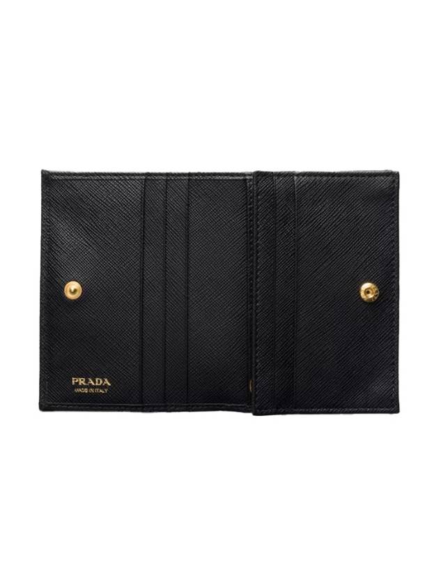 Saffiano enamel metal triangle logo bifold wallet - PRADA - BALAAN 2