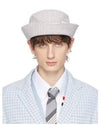 Quarter Combo Striped  Cotton Bucket Hat Grey - THOM BROWNE - BALAAN 2