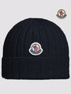 Baby Wool Beanie Navy Blue 3B00002 M1131 742 - MONCLER - BALAAN 2