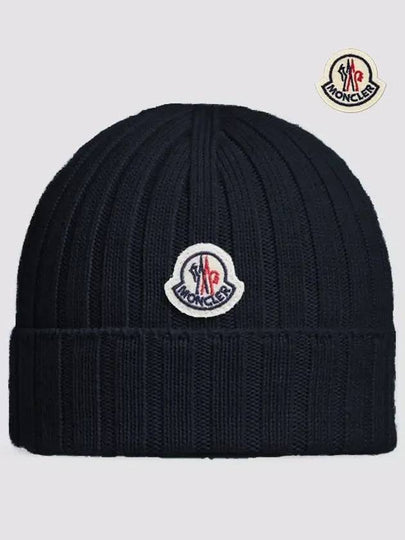 Baby Wool Beanie Navy Blue 3B00002 M1131 742 - MONCLER - BALAAN 2