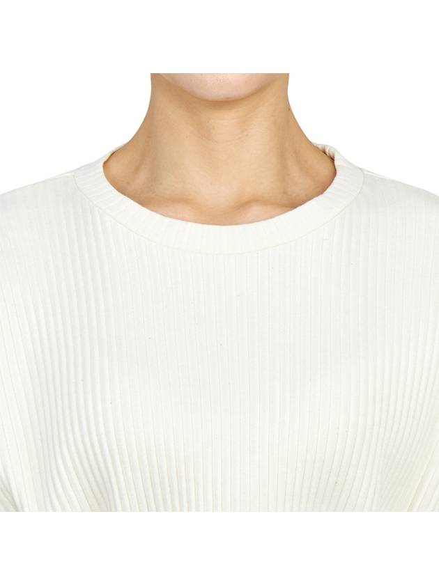 Show Organic Cotton Ribbed Short Sleeve T-Shirt Off White - BASERANGE - BALAAN 9