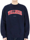 Crew Neck Print Sweatshirt Navy - SPORTY & RICH - BALAAN 3