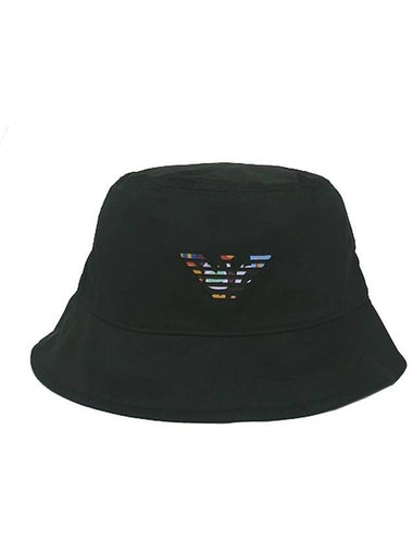 Eagle Logo Bucket Hat Black - EMPORIO ARMANI - BALAAN 1