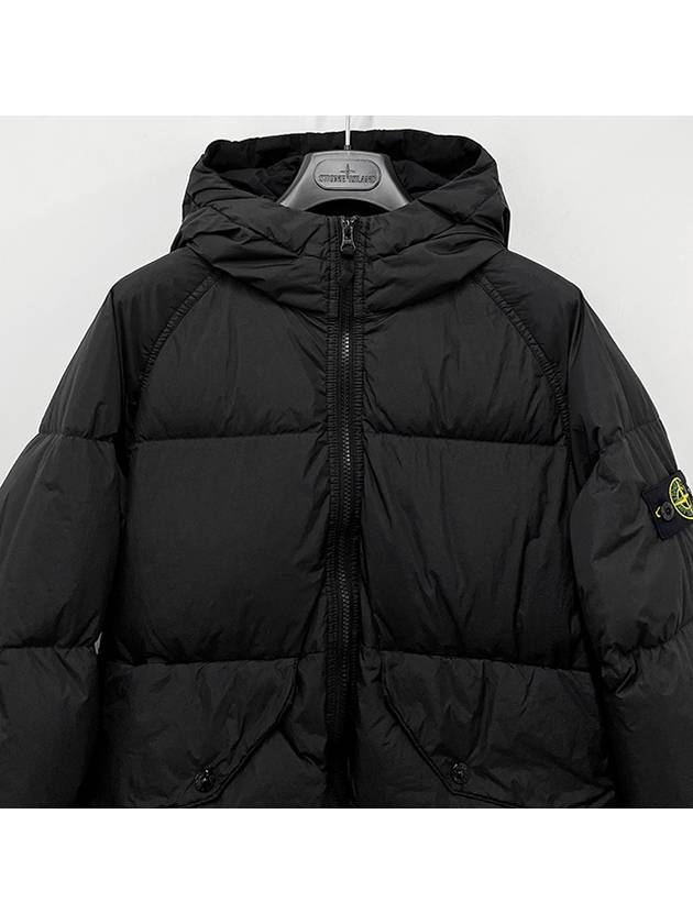 Kids Wappen Patch Hooded Padding Black - STONE ISLAND - BALAAN 4