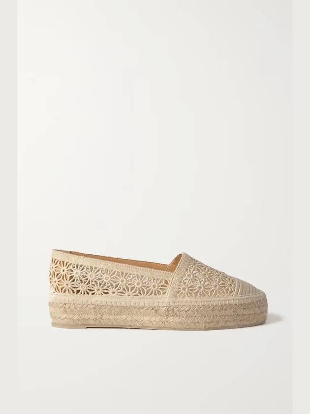 women's lace espadrilles beige - CASTANER - BALAAN.