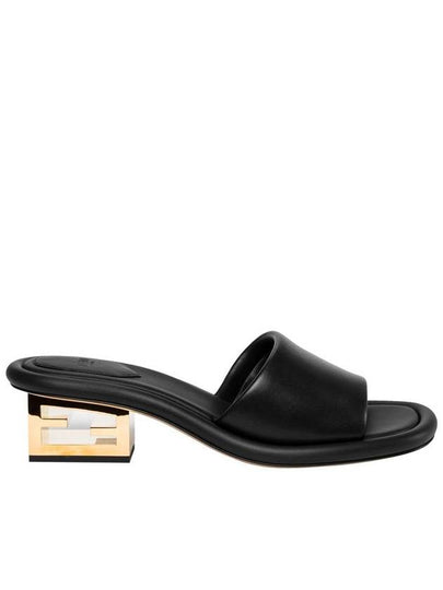 FF Baguette Motif Nappa Leather Sandals Black - FENDI - BALAAN 2