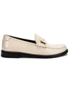 Le Loafer Penny Slippers In Smooth Leather Pearl - SAINT LAURENT - BALAAN 2