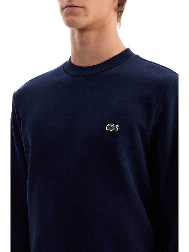 Logo Patch Crewneck Sweatshirt Navy - LACOSTE - BALAAN 5