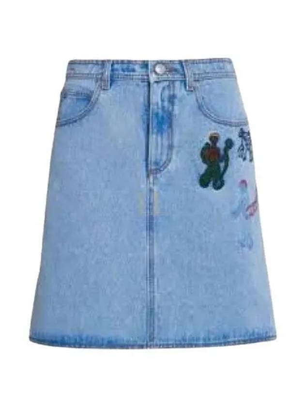 Denim Short A-Line Skirt Blue - MARNI - BALAAN 2