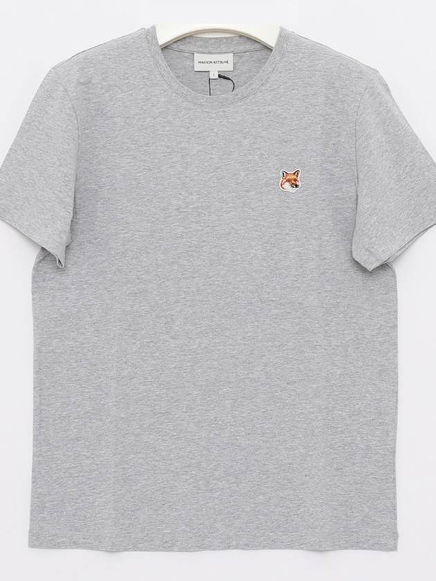 Fox Head Patch Regular Short Sleeve T-Shirt Grey - MAISON KITSUNE - BALAAN 3