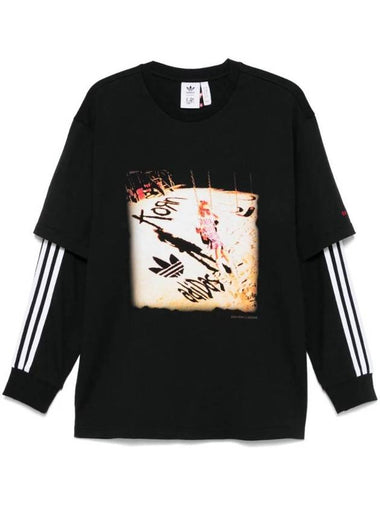 Photo Print Long Sleeve T-Shirt Black - ADIDAS - BALAAN 1