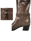 1W9644 XVI F0CDC11 enamel leather long boots - PRADA - BALAAN 4
