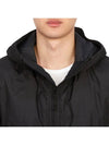 Men's Garment Dyed Crinkle Reps Recycled Nylon Primaloft TC Hooded Jacket Black - STONE ISLAND - BALAAN 9