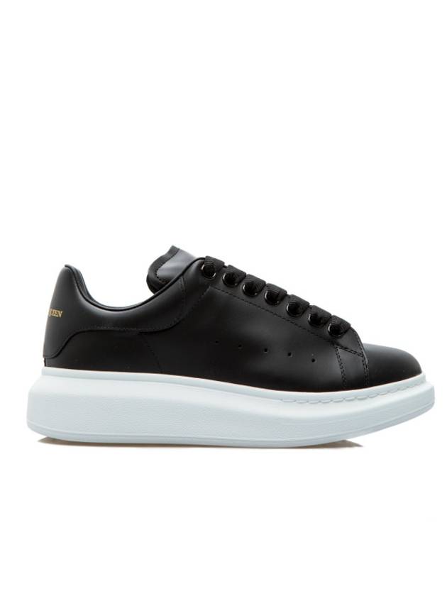 Oversized Leather Low Top Sneakers Black - ALEXANDER MCQUEEN - BALAAN 2