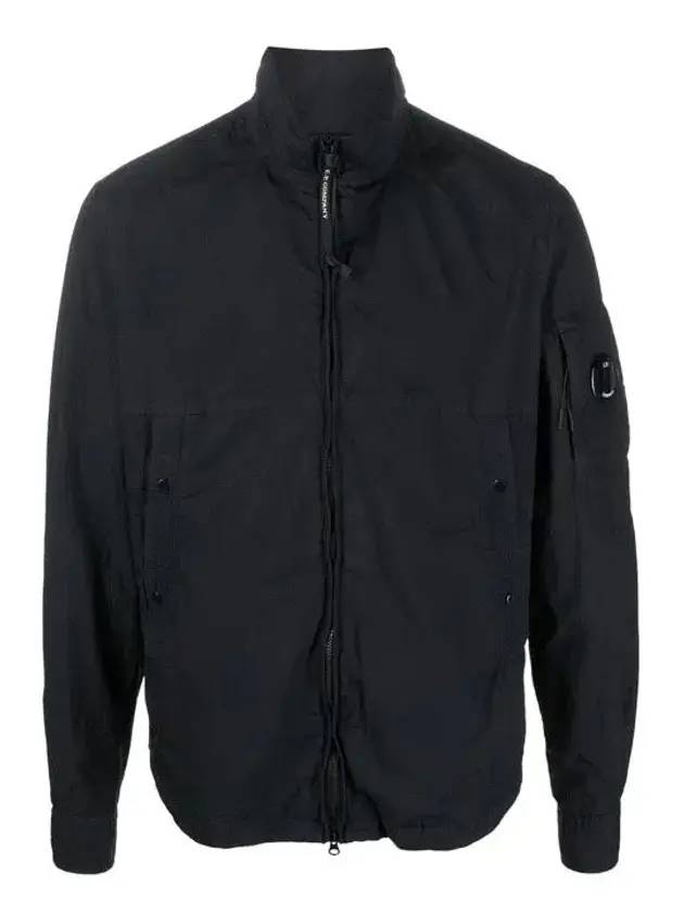 Tylon Lens Wappen Overshirt Zip-Up Jacket Black - CP COMPANY - BALAAN 1