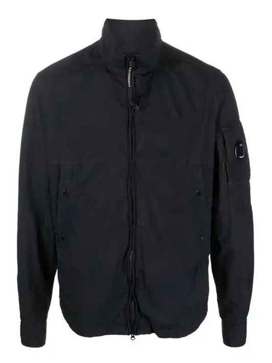 Tylon Lens Wappen Overshirt Zip-Up Jacket Black - CP COMPANY - BALAAN 1