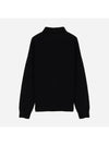 Big heart logo men s turtleneck knit black BKUKS402 018 - AMI - BALAAN 5