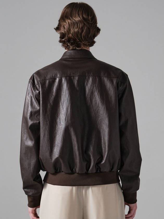 Leather Blouson Dark Brown - FILLCHIC - BALAAN 4