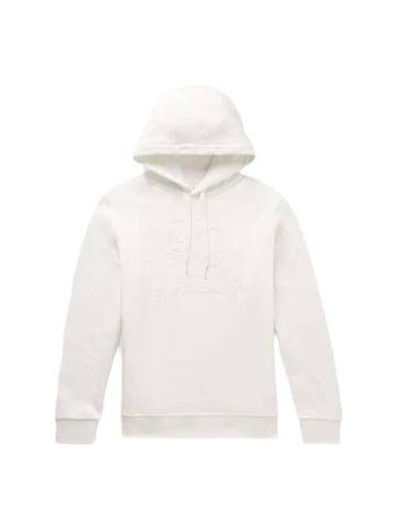 EKD Cotton Jersey Hoodie White - BURBERRY - BALAAN 1