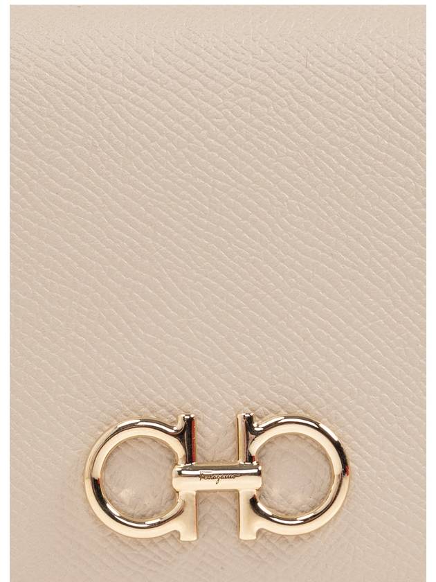 FERRAGAMO Leather Wallet, Women's, Beige - SALVATORE FERRAGAMO - BALAAN 5