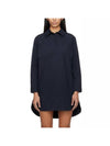 Angela Mini Shirt Collar Cotton Short Dress Navy - A.P.C. - BALAAN 1