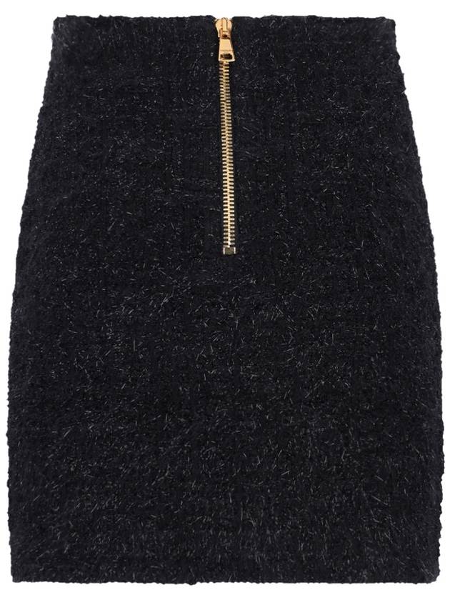 Tweed mini A line skirt black - BALMAIN - BALAAN 3