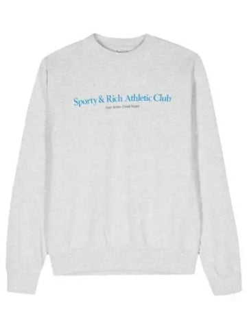 Athletic Club Logo Print Sweatshirt Heather Gray CRAW2360HG 1228860 - SPORTY & RICH - BALAAN 1