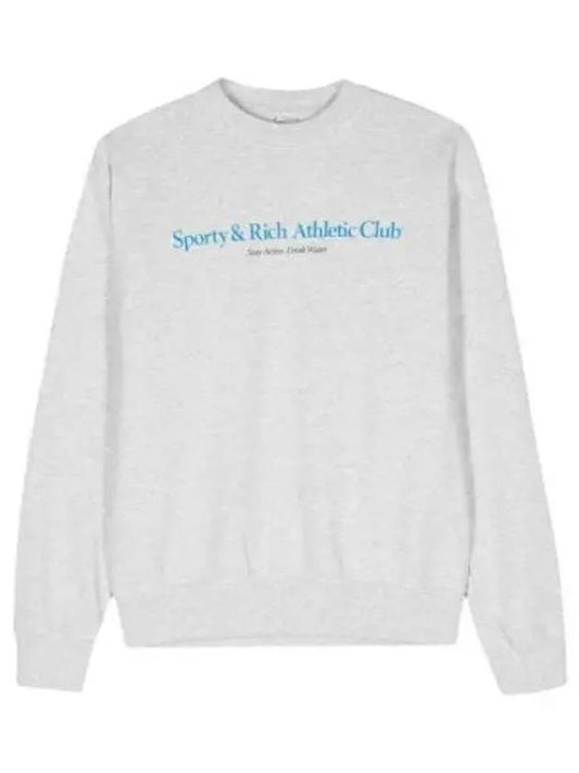 Athletic Club Logo Print Sweatshirt Heather Gray CRAW2360HG 1228860 - SPORTY & RICH - BALAAN 1