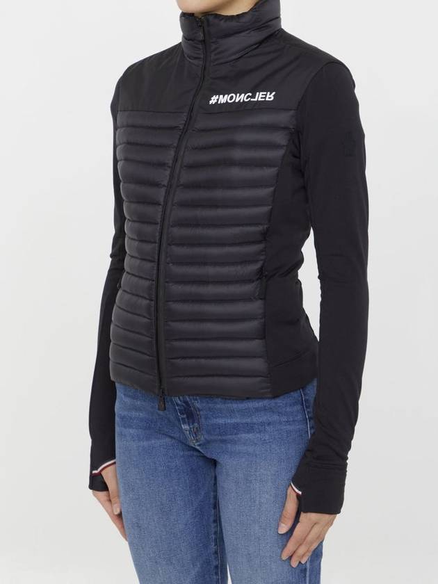 Women's Padded Zip-Up Cardigan Black - MONCLER - BALAAN 3