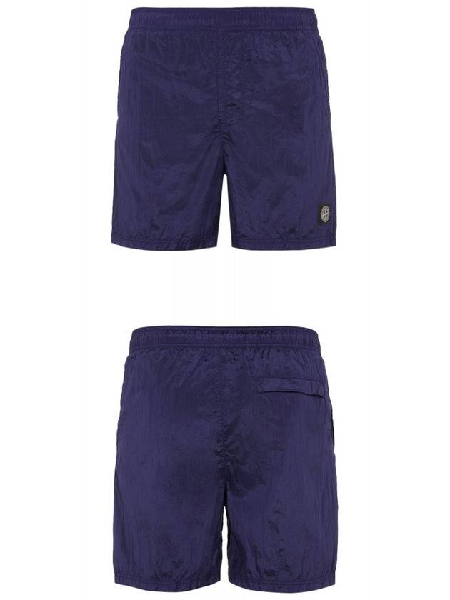 Men's Logo Patch Nylon Metal Swim Shorts Blue - STONE ISLAND - BALAAN.