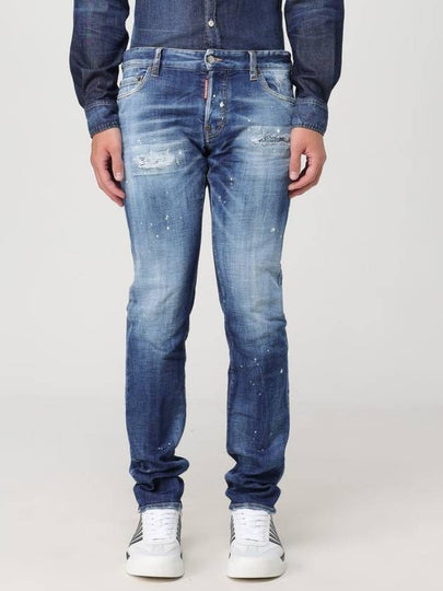 Medium Heritage Rammendo Wash Skinny Jeans Blue - DSQUARED2 - BALAAN 2