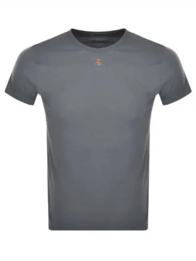 Embroided ORB Peru Short Sleeve T-Shirt Grey - VIVIENNE WESTWOOD - BALAAN 2