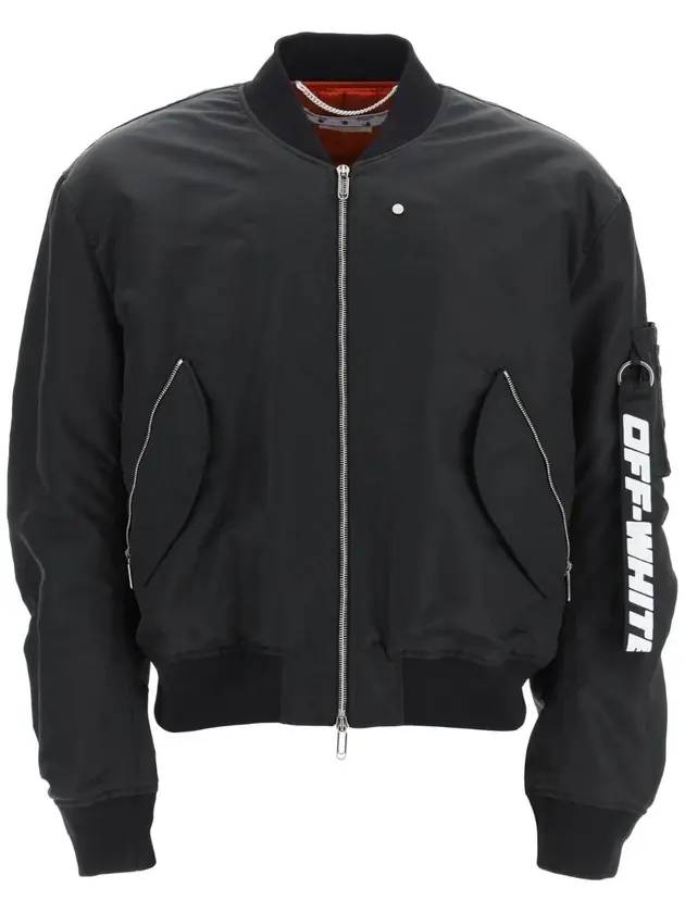 Rogo nylon bomber jacket black - OFF WHITE - BALAAN 1