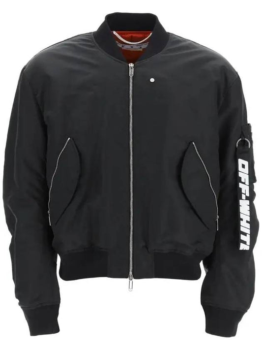 Rogo nylon bomber jacket black - OFF WHITE - BALAAN 1