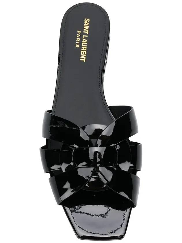 Tribute Patent Leather Mules Black - SAINT LAURENT - BALAAN 5