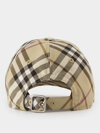 Essential Check Cap - Burberry - Synthetic - Neutral - BURBERRY - BALAAN 2