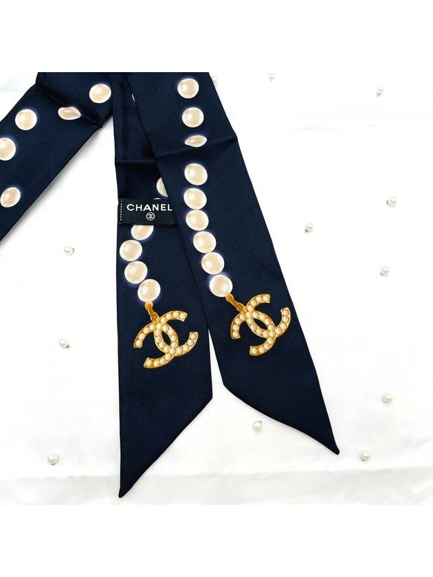 CC Logo Pearl Twilly Silk Scarf AA1208 - CHANEL - BALAAN 6