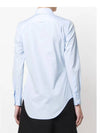 Logo Patch Cotton Shirt Light Blue - THOM BROWNE - BALAAN 4